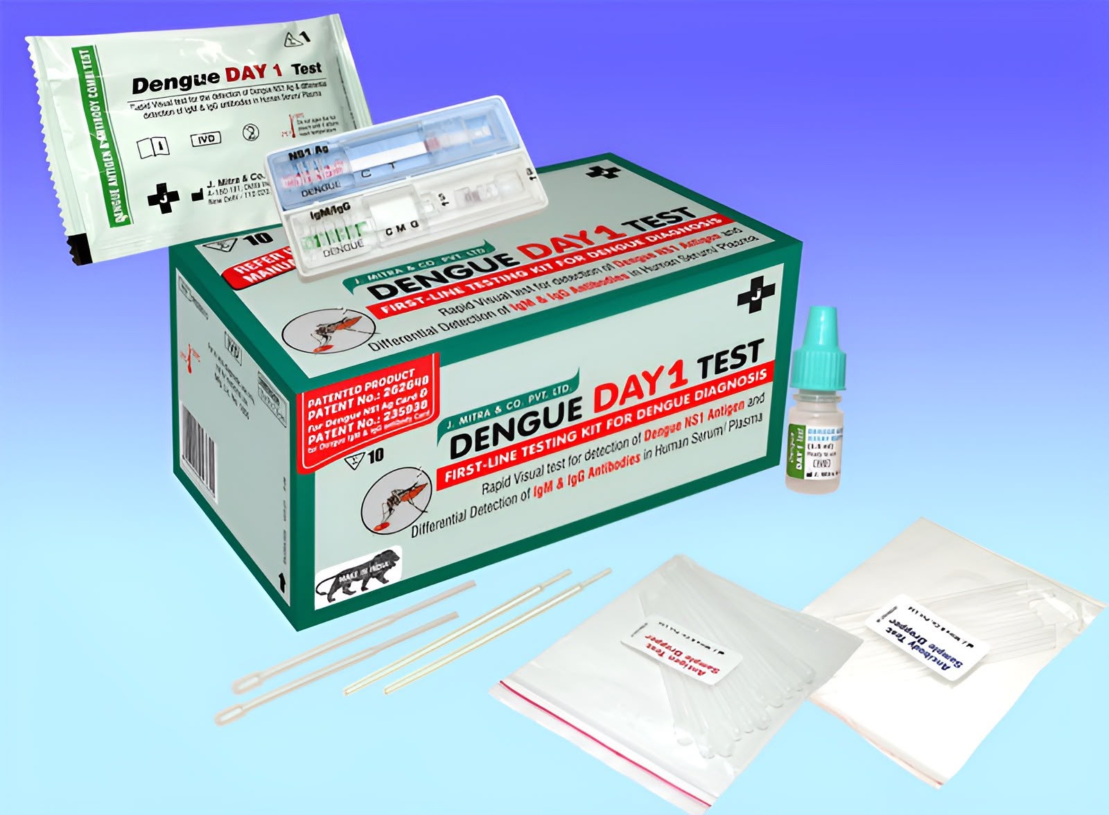 Dengue Day 1 Test Kit (dengue Ns1 Ag + Igg/igm Combo)